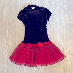 BCX Girls Velour and Tulle Party Dress